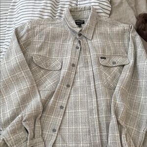 Brixton Gray Plaid Casual Button Down Shirt